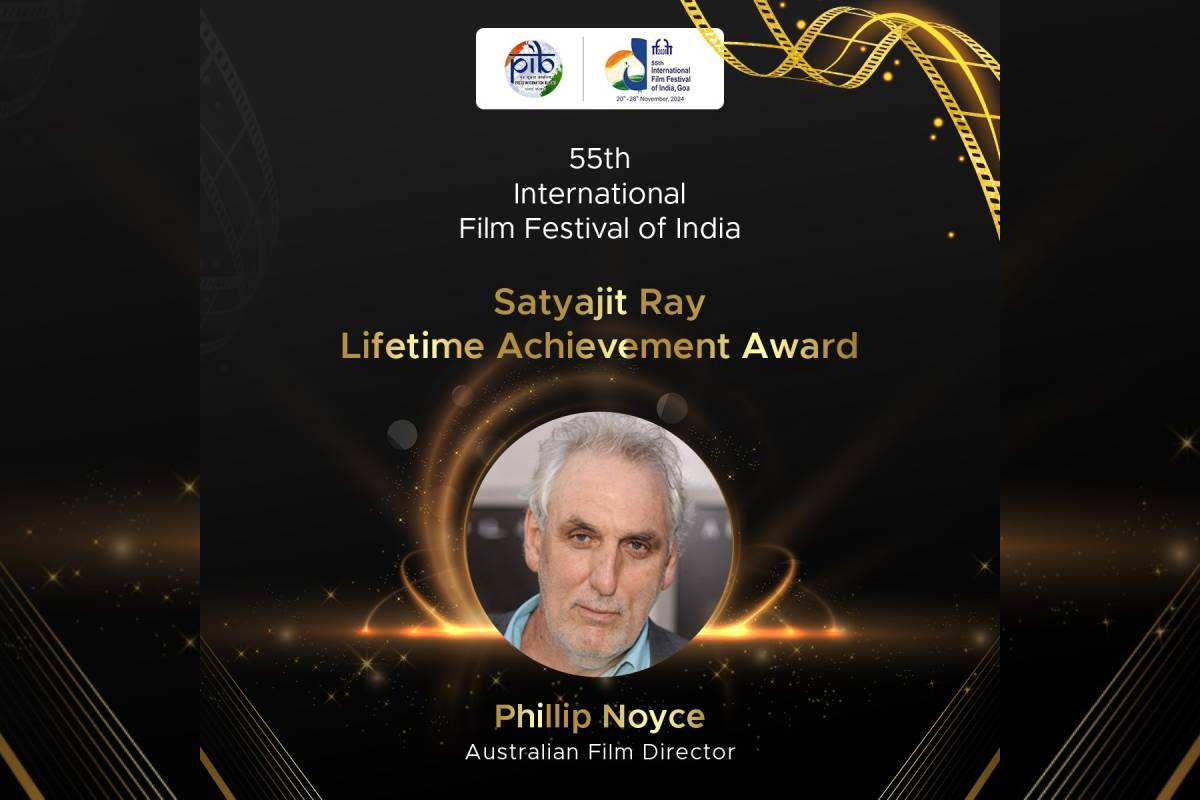 Satyajit Ray Lifetime Achievement Award would be presented to renowned Australian filmmaker Phillip Noyce