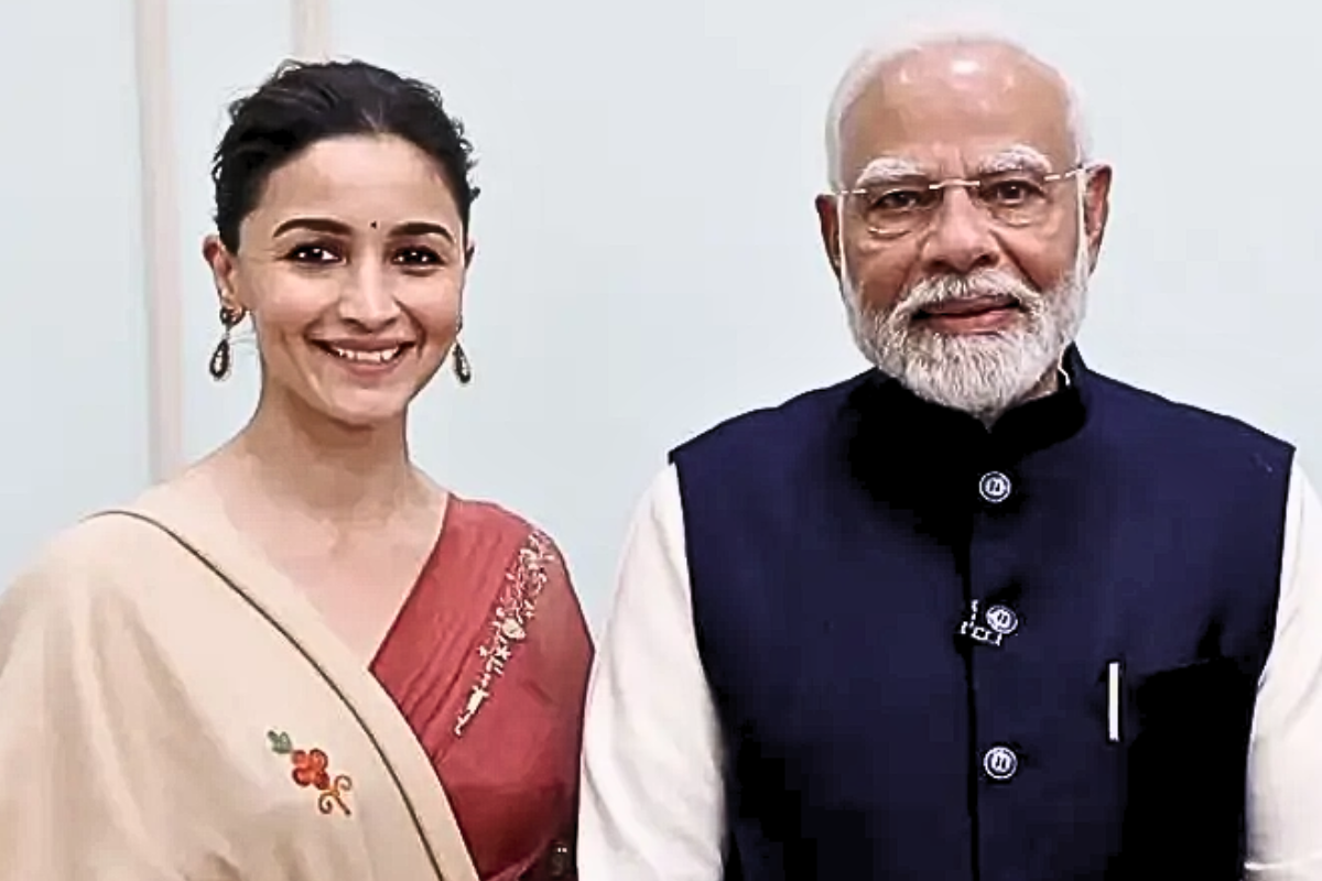 Alia Bhatt asks PM Modi about music in Raj Kapoor commemoration meeting.