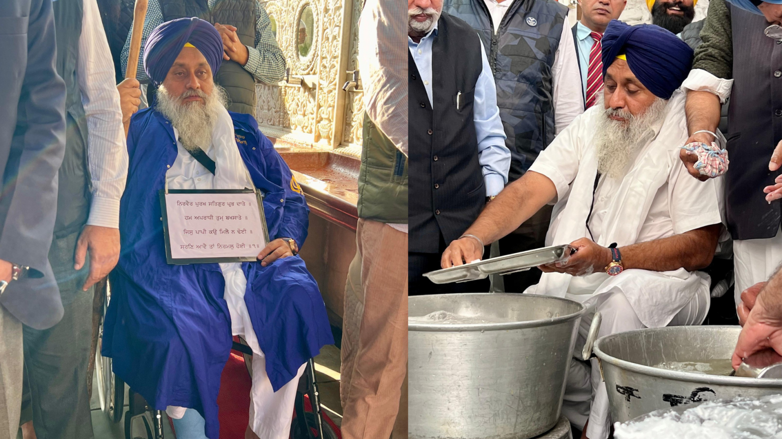 Shiromani Akali Dal (SAD) President Sukhbir Singh Badal resumed his religious service ('sewa') at Takht Kesgarh Sahib just a day after surviving an assassination attempt.