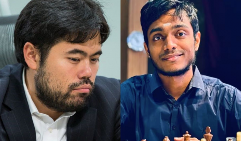 Aravindh Chithambaram unseeded Indian chess player beats World No. 3 Hikaru Nakamura in third round of blitz.