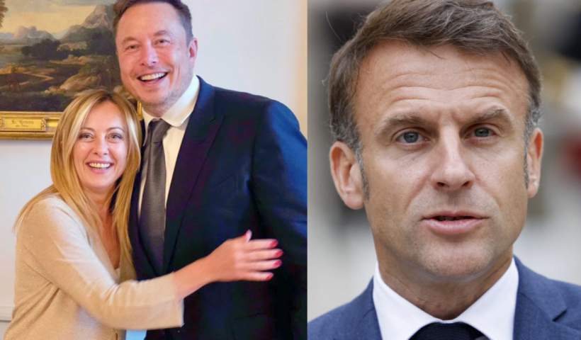 Macron opposes Musk, Meloni stands by him.