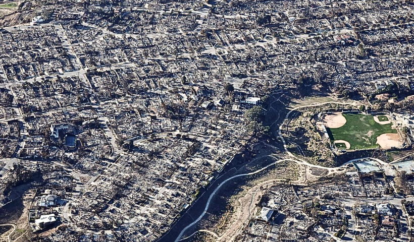 Los Angeles faces wildfire threat as strong winds return.