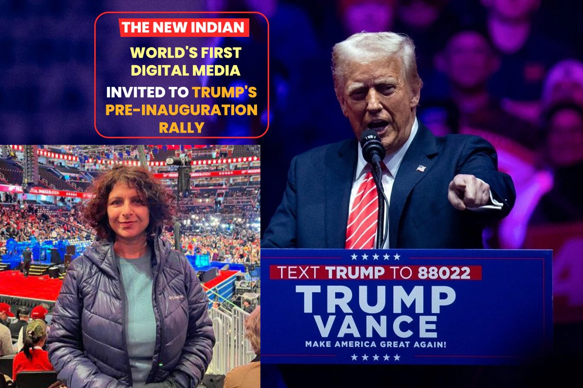 The New Indian at US Capital One Arena, Trump's pre-inaugural speech; Aarti Tikoo invited.