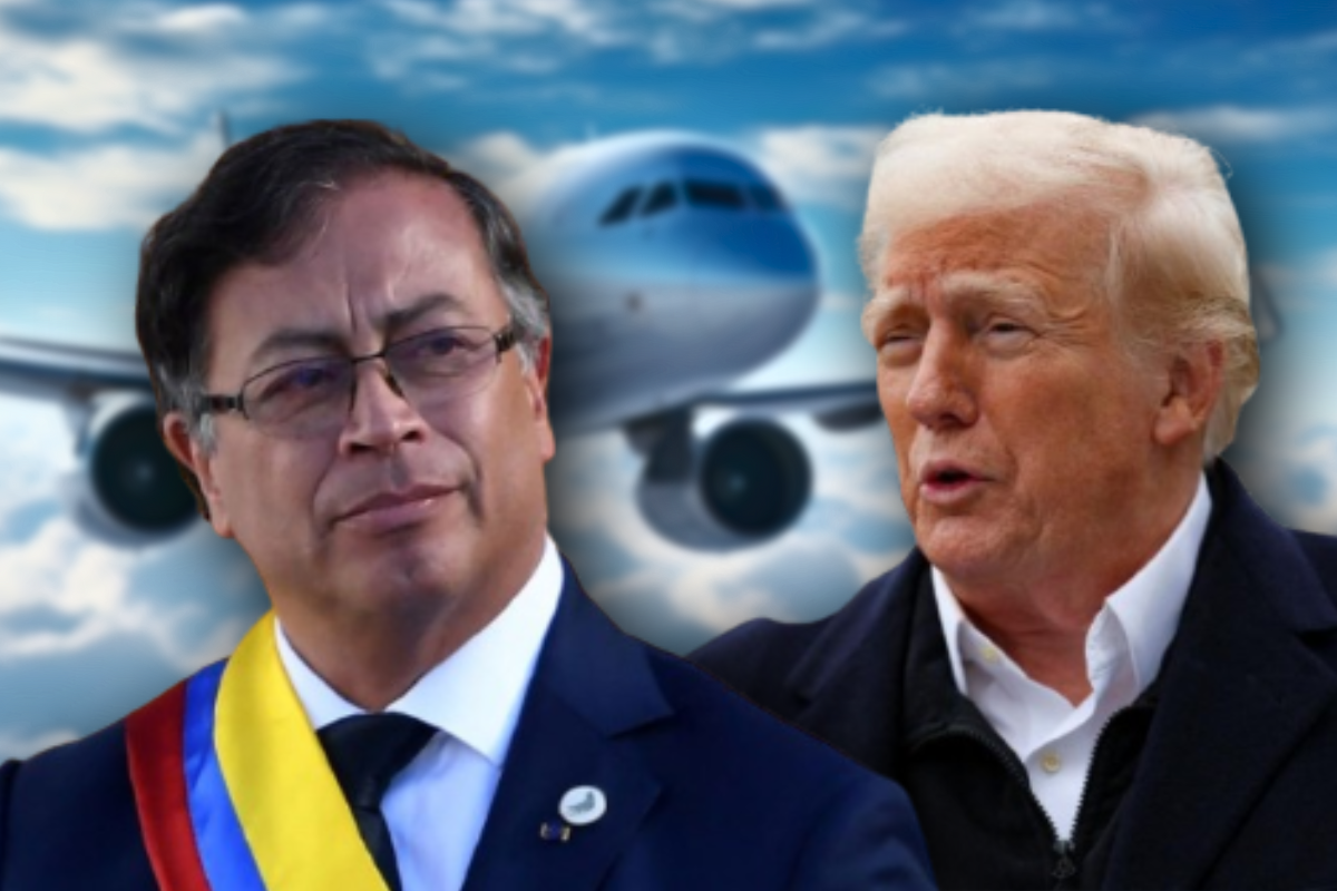 Gustavo Petro caves to Trump, sends plane for migrant repatriation.