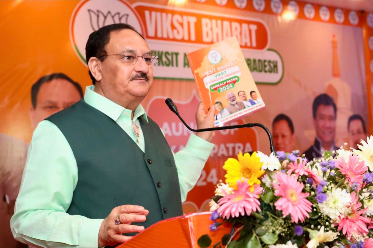 BJP National President J.P. Nadda launching BJP's manifesto (Sankalp Patra) | Archive image