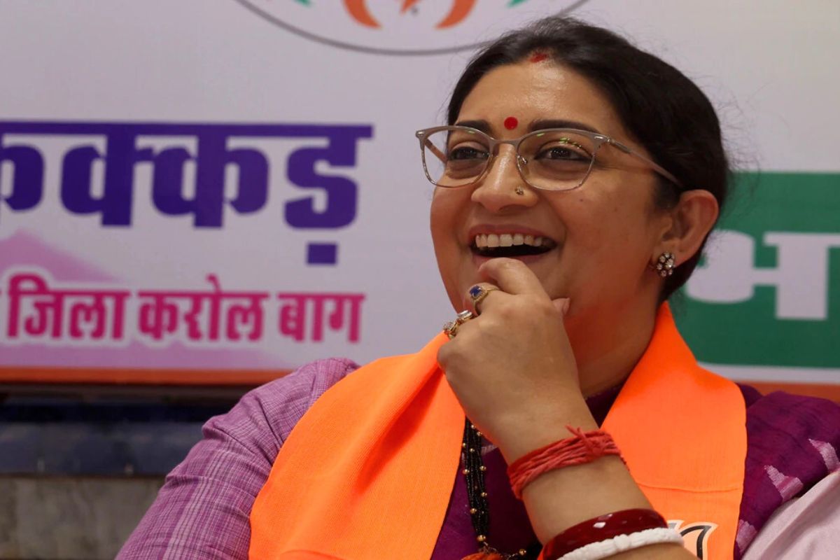 Smriti Irani slams AAP for alleged data breach of women voters.