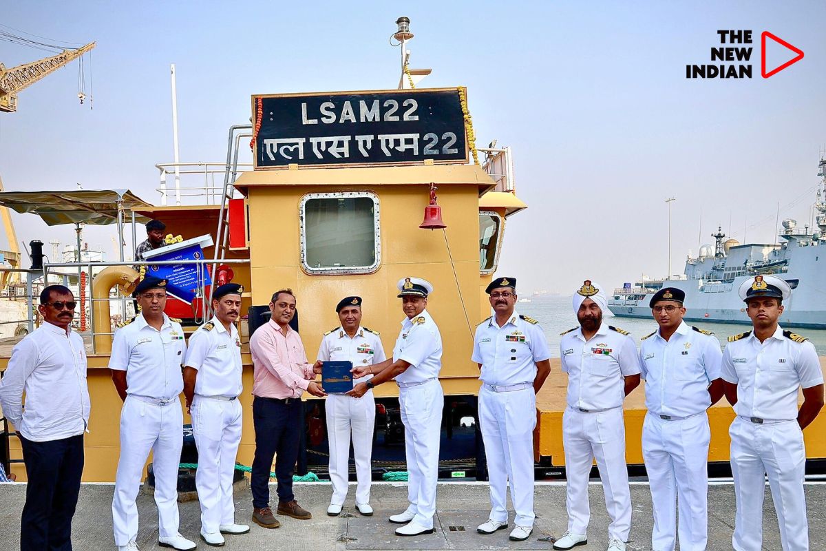 LSAM 22 joins Indian Navy fleet, boosts ammunition transport capability.