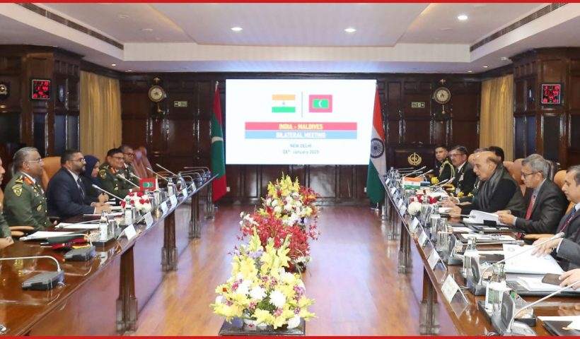 Rajnath Singh, Maldives Defence Minister Maumoon strengthen security ties.